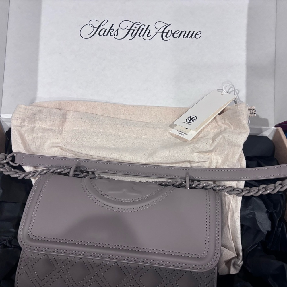 Gray Tory Burch Fleming Designer Women's Bag